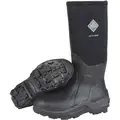 The Original Muck Boot Co. Rubber Boot, Men's, 11, Knee, Plain Toe Type, EVA, Rubber, Black, 1 PR