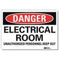 Vinyl Electrical Panel Sign with Danger Header; 5" H x 7" W