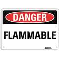 Lyle Recycled Aluminum Flammable Materials Sign with Danger Header, 10" H x 14" W