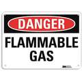 Lyle Recycled Aluminum Flammable Materials Sign with Danger Header, 7" H x 10" W