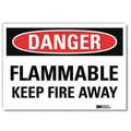 Lyle Vinyl Flammable Materials Sign with Danger Header, 7" H x 10" W