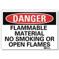 Lyle Vinyl Flammable Materials Sign with Danger Header, 10" H x 14" W