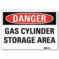 Lyle Danger Sign: Reflective Sheeting, Adhesive Sign Mounting, 5 in x 7 in Nominal Sign Size