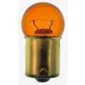 Mini Bulb, Trade Number 67A, 7.97 Watts, G6, Single Contact Bayonet, Amber, 13.5 V