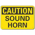 Lyle Recycled Aluminum Fork Lift Traffic Sign with Caution Header, 10" H x 14" W