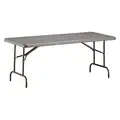 Ability One Rectangle Folding Table, 30" Height x 30" Width, 204" Diameter, Charcoal