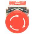 Dayton Emergency Stop Push Button, Type of Operator: 40mm Mushroom Head, Size: 22mm, Action: Maintained Pus