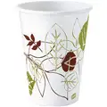 Dixie Disposable Hot Cup: Paper, Polyethylene, 12 oz. Capacity, Pathways, White, 500 PK
