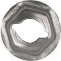 Zinc Plated Flanged Nut, Flange Diameter: 0.59375"
