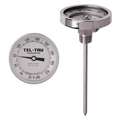 Tel-Tru GT300R-0214 Bimetal Dial Thermometer; 3 in. Dial, 0 deg. F to 250 deg. F, 2-1/2 in. Stem Length