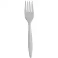 Dixie Medium Weight Disposable Fork, Wrapped Plastic, White, 1000 PK