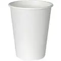 Disposable Hot Cup: Paper, Polyethylene, 8 oz Capacity, Patternless, 1,000 PK
