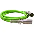 Phillips Lectraflex 12 ft. 7-Way ABS Cord Straight, Green, Zinc Die-Cast Plugs