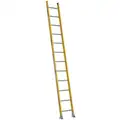 Werner 12 ft. Fiberglass Straight Ladder with 375 lb. Load Capacity, Round Rungs