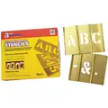 A Thru Z, Punctuation Stencil Kit, Brass, Character Height: 1/2", Thickness: 0.012"