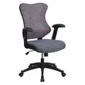 Flash Furniture Executive Chair, Executive Chair, Gray, Mesh, 17" to 21" Nominal Seat Height Range