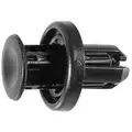 Push Type Retainer 10 mm Dia., 14 mm L, 20 mm Head Dia., Black, 15 PK