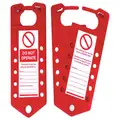Labeled Lockout Hasp, Scissor-Action Lockout Hasp Style, Plastic