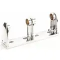 Tough Guy Side-by-Side Double Roll Triple Post Toilet Paper Holder, Chrome