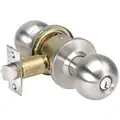 Yale Medium Duty, Satin Stainless Steel, 4600 Ball Knob Lockset; Function: Storeroom