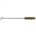 Tube and Pipe Brush: Brass Bristles, Galvanized Wire Handle, 1/2 in Brush Dia.
