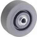 3" Caster Wheel, 200 lb. Load Rating, Wheel Width 1-1/4", Thermoplastic Rubber, Fits Axle Dia. 3/8"