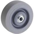 Nonmarking Rubber Tread on Plastic Core Wheel, 3-1/2" Wheel Dia., 250 lb. Load Rating