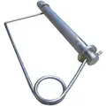 Steel Coiled Tension Snap Safety Pin, Zinc Plated Finish, 5/8" Pin Dia.