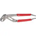 Milwaukee Tongue and Groove Plier: Curved, Groove Joint, 1 3/4 in Max Jaw Opening, 8 in Overall Lg, 6 - 8 in