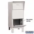 Salsbury Industries Courier Box: White, Front, Free Standing, Powder Coated