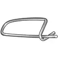 Carbon Steel Standard Duty Without Coil Safety Pin, Zinc Finish, 3/64" Pin Dia.