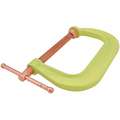Regular Duty Forged Steel Spatter Resistant C-Clamp, 12" Max. Opening, 5-3/4" Throat Depth, High Vis
