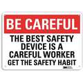 Lyle Safety Incentive and Motivational, No Header, Recycled Aluminum, 10" x 14", With Mounting Holes
