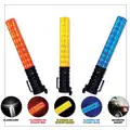 LED 3-Stage Safety Baton, Amber, Operating Life 90 hr. Steady, Number of LEDs 20