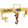 Double Fork, Single Swivel Hook Welded Steel Forklift Lifting Beam with 4000 lb. Load Capacity