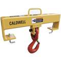 Double Fork, Single Swivel Hook Welded Steel Forklift Lifting Beam with 10,000 lb. Load Capacity