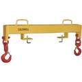Double Fork, Double Swivel Hook Welded Steel Forklift Lifting Beam with 4000 lb. Load Capacity