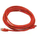Voice and Data Patch Cord: 5e, RJ45, 14 ft Lg - Patch Cord, Red