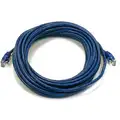 Voice and Data Patch Cord: 5e, RJ45, 25 ft Lg - Patch Cord, Blue