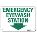 Eyewash and Shower, No Header, Recycled Aluminum, 7" x 10", With Mounting Holes, Engineer