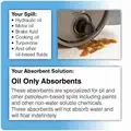 Brady Spc Absorbents 17" Absorbent Pad, Fluids Absorbed: Oil-Based Liquids, Light, 34 gal., 200 PK