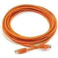 Voice and Data Patch Cord: 6, RJ45, 14 ft Lg - Patch Cord, Orange