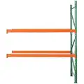 Husky Rack and Wire Pallet Rack Add-On Unit; 6111 lb. Shelf Capacity, 48" D x 10 ft. H x 99" W, Green/Orange