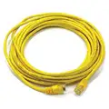 Voice and Data Patch Cord: 6, RJ45, 20 ft Lg - Patch Cord, Yellow