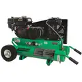 Portable Air Compressor/Generator: 1 Stage, 6 1/2 hp Engine, Honda, 8 gal Air Tank, Recoil