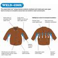 Steiner Welding Jacket: Men's, Cowhide ( 3 oz. ), Brown, Snaps, 2 Total Pockets, M