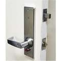 Door Lever Lockset, Mechanical, Extra Heavy Duty, Not Keyed, Stainless Steel, 2 3/4" Backset