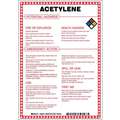 Brady Chemical Sign: Acetylene Potential Hazards, Fiberglass, 10 in Ht, 7 in Wd