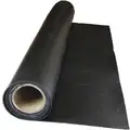 SBR Rubber Roll, 36"W x 10 ft.L x 1/4"Thick, 70A, Plain Backing Type, 150% Elongation, Black
