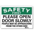 Lyle Safety Decal: Reflective Sheeting, Adhesive Sign Mounting, 7 in x 10 in Nominal Sign Size, English